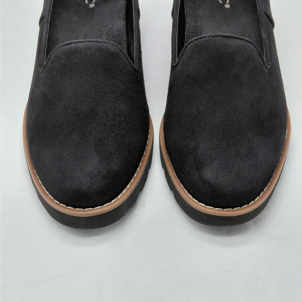 Vionic Womens Wedge Loafers Size 6 Black Comfort Walking Platform Slip On Shoes - Picture 4 of 12